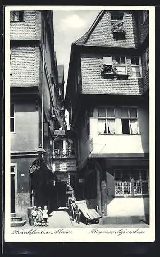 AK Alt-Frankfurt, Blick in das Rapunzelgässchen