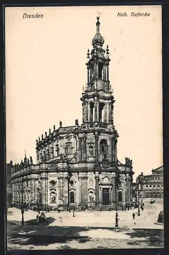 AK Dresden, An der Kath. Hofkirche