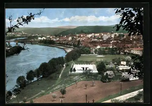 AK Marktheidenfeld, Panorama mit Badeanlage