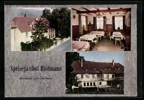 AK Steinbach b. Lohr, Speise-Gasthof Riedmann
