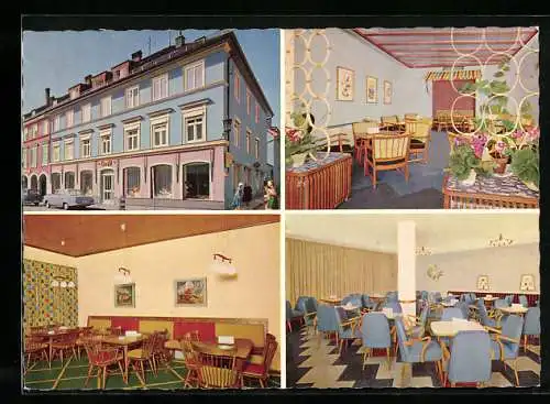 AK Murnau / Staffelsee, Konditorei-Café Herrschmann mit Innenansichten