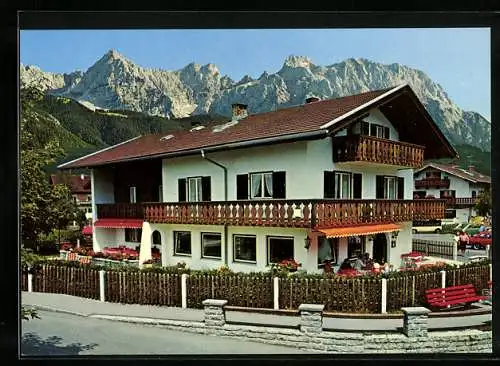 AK Krün /Obb., Gästehaus Alpenruh, Bes. S. und G. Simon, Fischbachalmstr. 7