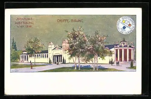 Künstler-AK Wien, Jubiläums-Ausstellung 1898, Gruppe Bildung