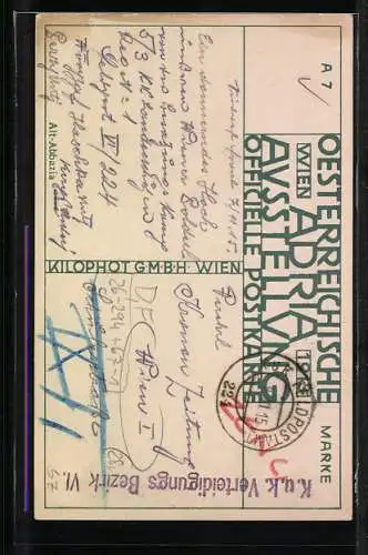 Künstler-AK H. Kalmsteiner: Altstadt, Österreichische Adria Ausstellung Wien 1913