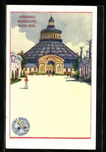 Künstler-AK Wien, Jubiläums-Ausstellung 1898, Pavillon