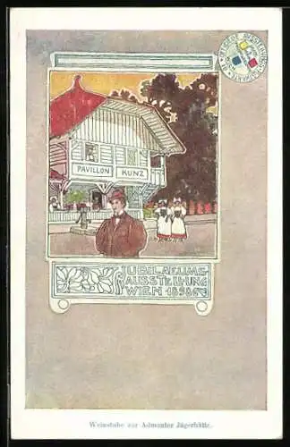 Künstler-AK Philipp + Kramer Nr. 10: Wien, Jubiläums-Ausstellung 1898, Pavillon Kunz