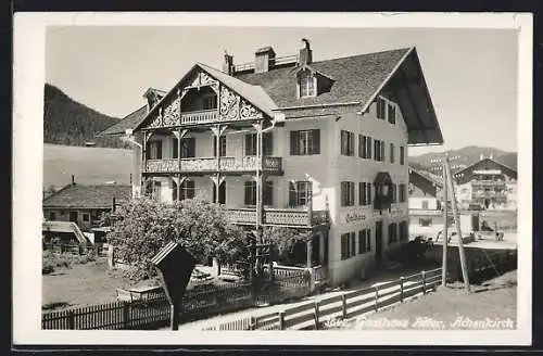 AK Achenkirch, Gasthaus Adler mit Garten