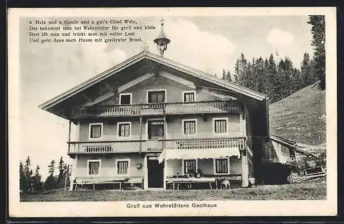 AK Hopfgarten /Tirol, Wahrstötters Gasthaus am Salvenberg