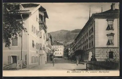 AK St. Johann i. P., Gasthof Rosian, Unterer Marktplatz