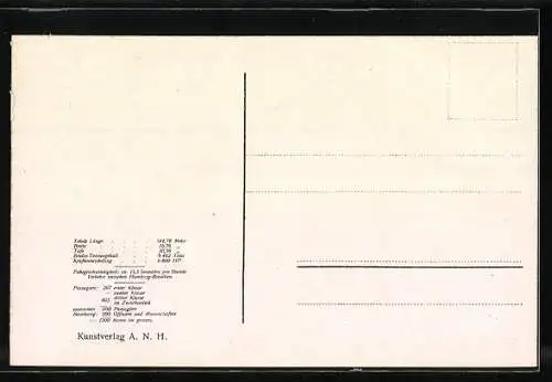 AK Passagierschiff König Friedrich August auf hoher See in Fahrt