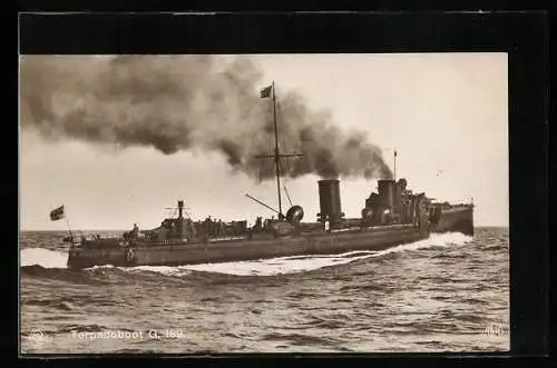AK Kriegsschiff Torpedoboot G 169 in Fahrt