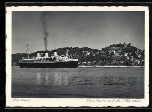 AK Blankenese, Cap Arcona auf der Heimreise