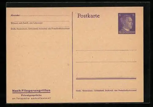 AK Musterpostkarte mit Ganzsache von 