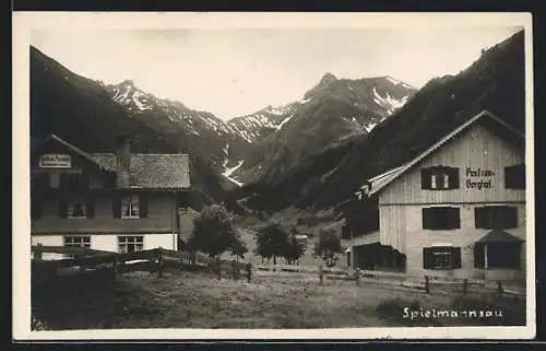 AK Oberstdorf i. Allgäu, Pension Berghof & Spielmannsau