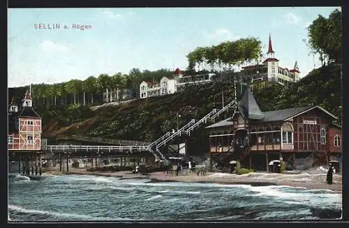 AK Sellin, Ortspartie mit Landungssteg