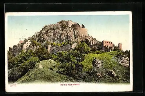 AK Hohentwiel, Blick auf die Ruine