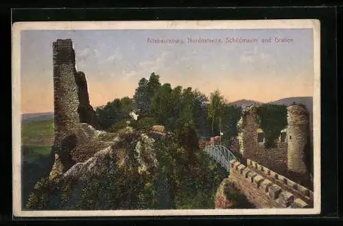 AK Altebaumburg, Nordostseite, Schildmauer und Graben