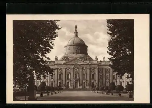 AK Potsdam, Neues Palais von der Hauptallee aus