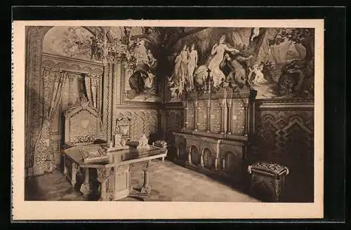 AK Königsschloss Neuschwanstein, Arbeitszimmer
