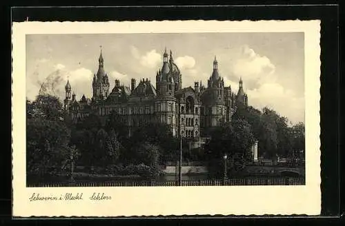 AK Schwerin i. Meckl., Blick zum Schloss