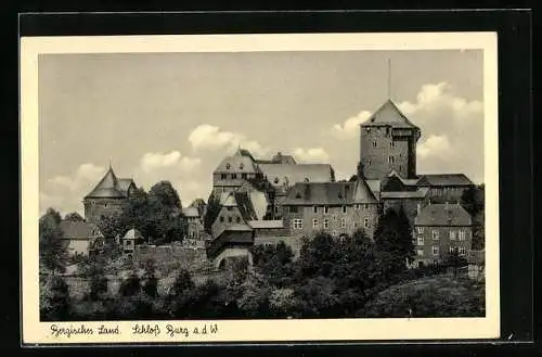 AK Burg a. d. W., Blick auf Schloss Burg