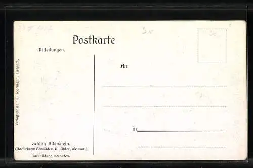 Künstler-AK Bad Liebenstein, Schloss Altenstein