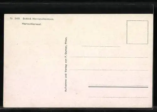 AK Kgl. Schloss Herrenchiemsee, Hartschiersaal