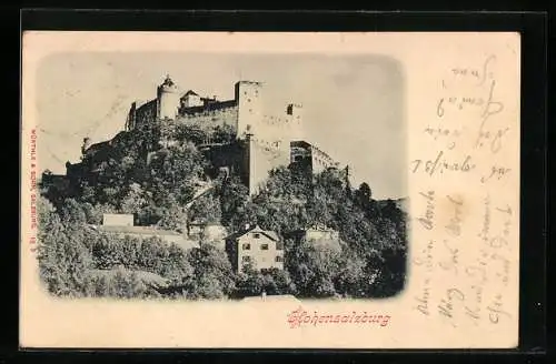 AK Hohensalzburg, Blick auf die Burg