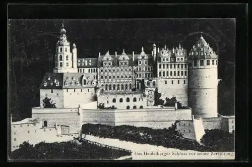 AK Heidelberg, Das Heidelberger Schloss vor seiner Zerstörung