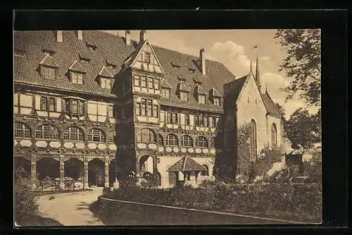 AK Coburg, Veste, Teilansicht des Fürstenbaus