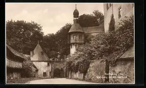 AK Rochsburg, Wehrgang mit Wächterturm