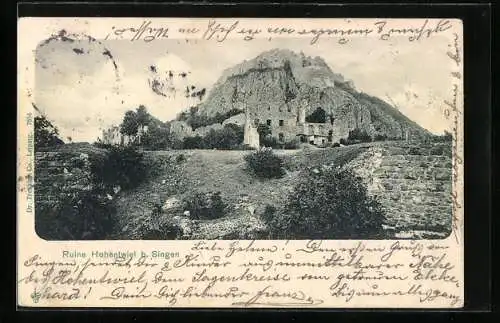 AK Hohentwiel b. Singen, Ruine Hohentwiel