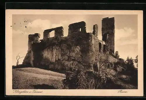 AK Königstein i. Taunus, Blick auf die Ruine