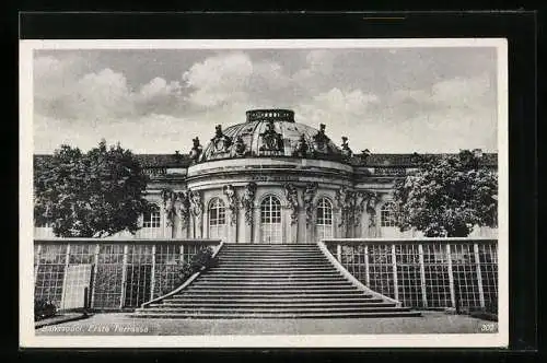 AK Potsdam, Sanssouci, Erste Terrasse