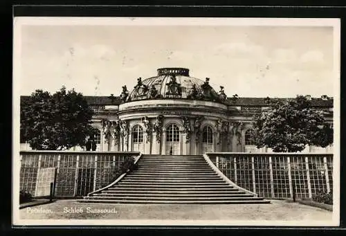 AK Potsdam, Schloss Sanssouci, Frontansicht