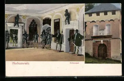 AK Schloss Hochosterwitz, Teilansicht und Rittersaal