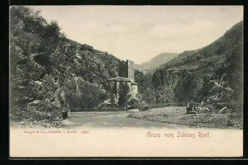 AK Schloss Ried, Gesamtansicht vom Wasser aus