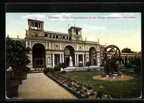 AK Potsdam, Schloss Sanssouci, Kgl. Orangerie mit Pekinger astronomischen Instrumenten