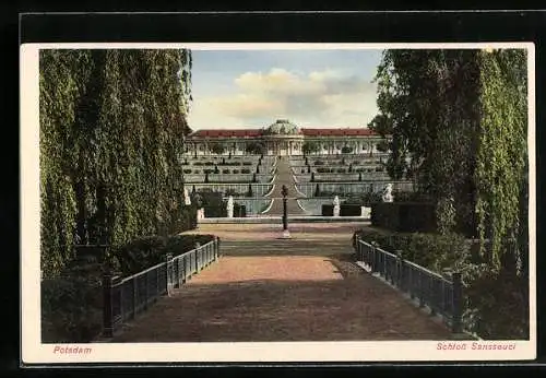 AK Potsdam, Schloss Sanssouci, Ansicht von unten