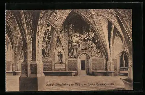 AK Meissen, Grosser Appellationssaal in der Königlichen Albrechtsburg
