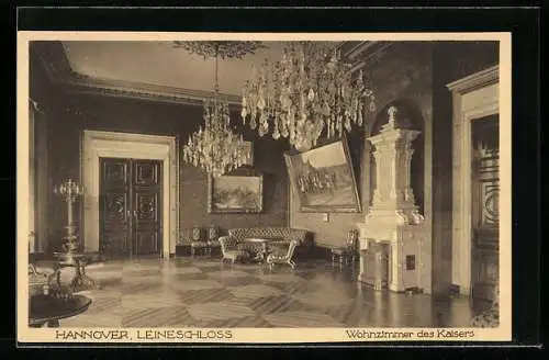 AK Hannover, Leineschloss, Wohnzimmer des Kaisers