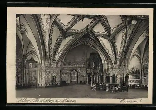 AK Meissen, Schloss Albrechtsburg, Wappensaal, Innenansicht