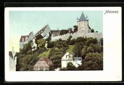 AK Meissen, Blick zum Schloss