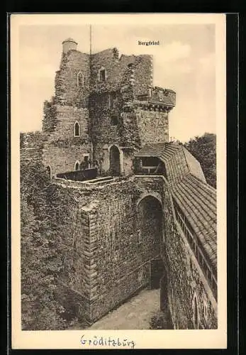AK Ansicht der Gröditzburg mit Bergfried