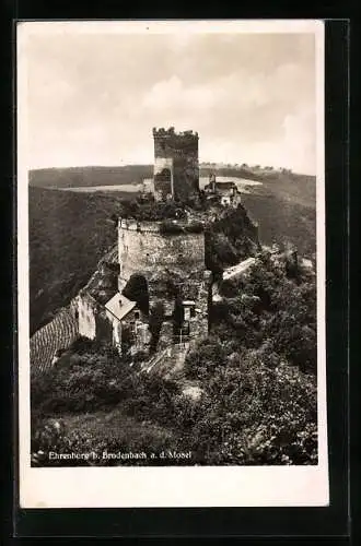 AK Brodenbach a. d. Mosel, Blick auf die Ehrenburg