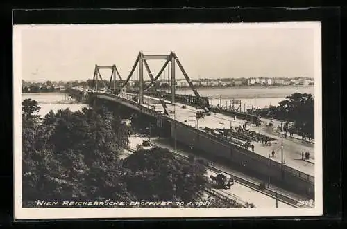 AK Wien, Reichsbrücke, eröffnet am 10.10.1937