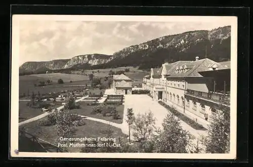 AK Winzendorf-Muthmannsdorf /N.-Öst., Genesungsheim Felbring mit Bergpanorama