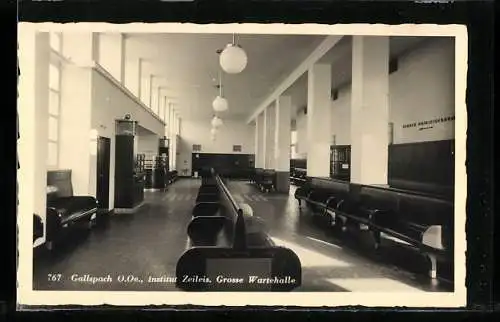 AK Gallspach O. Oe., Institut Zeileis, Grosse Wartehalle