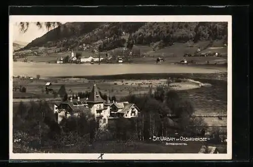 AK St. Urban /Ossiachersee, Totalansicht mit Strandhotel