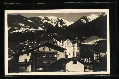 AK Schwaz, Ortsansicht mit Kirche